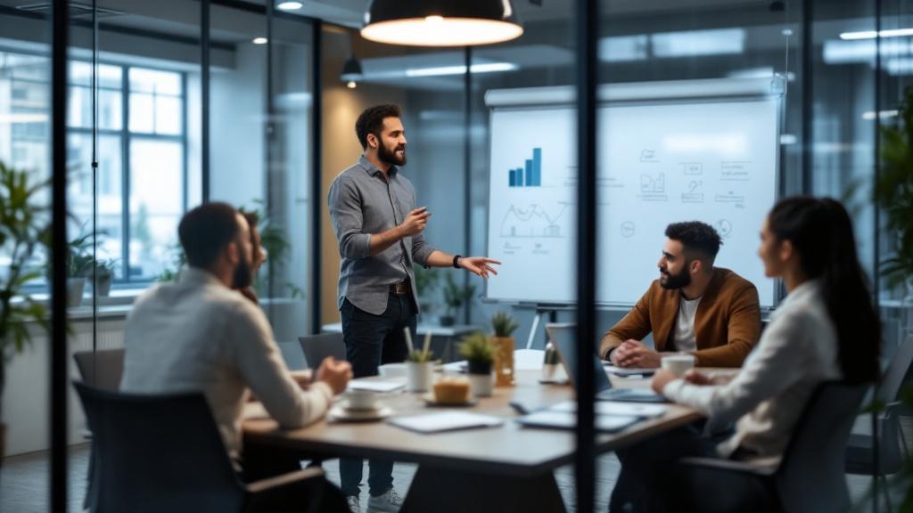 Manager en visioconférence avec son équipe à distance