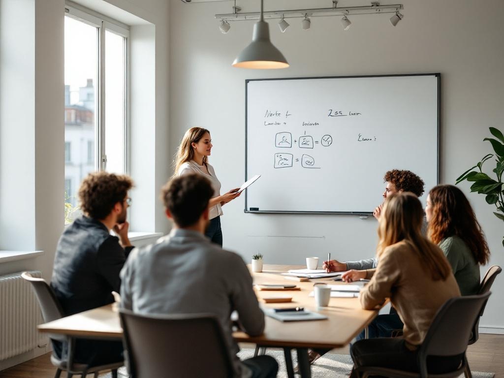 Stagiaires en formation professionnelle dans les locaux d'Inalta au Mans